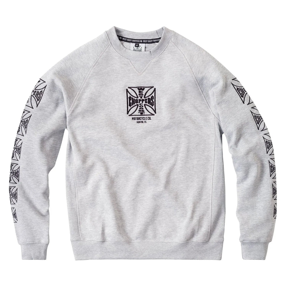 West Coast Choppers Dominator Oversized Sweater Heather Grey