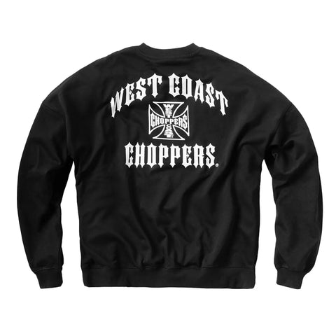 West Coast Choppers Iron Oversized Sweatshirt Black