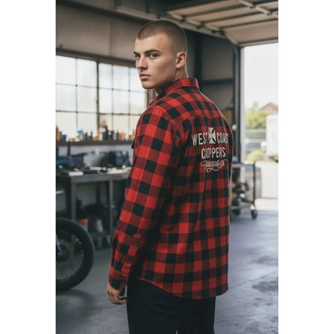 West Coast Choppers Motorcycle Co. Riding Shirt Red/Black