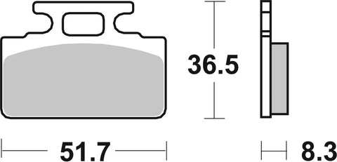 SBS Organic Front Brake Pads 110HF