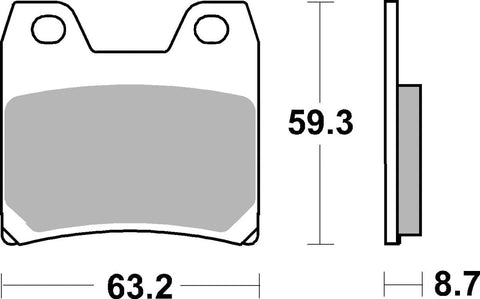 SBS Sintered Metal Rear Brake Pads Yamaha XJR 1300 / FZS 1000 / FZS 1000 S 770LS