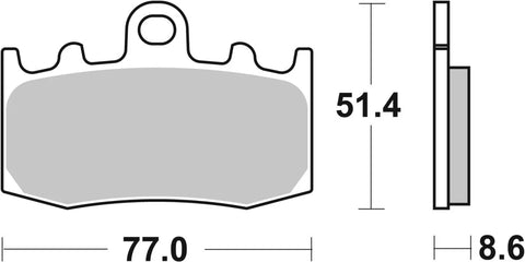 SBS Organic Front Brake Pads 796HF
