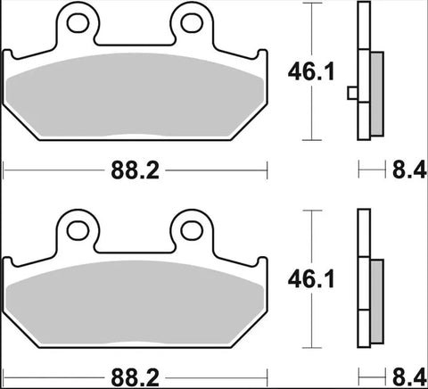 Brembo Ceramic Rear Brake Pads 07058