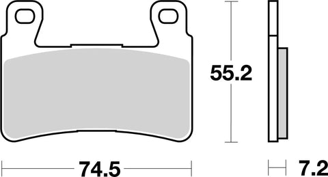 SBS Organic Front Brake Pads 734HF