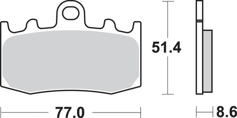 SBS Sintered Metal Front Brake Pads 796HS