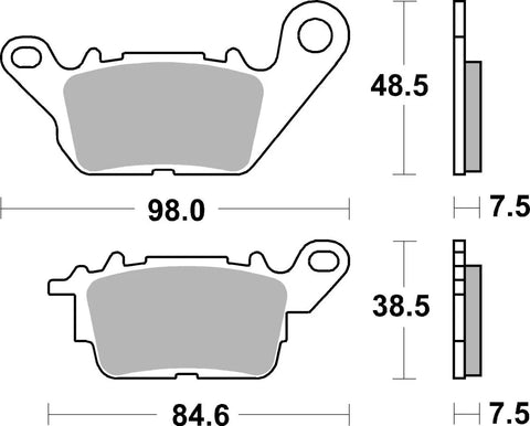 SBS Organic Front Brake Pads 226CT