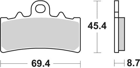 SBS Organic Brake Pads BMW C 400 X ABS / C 400 GT ABS / CE 04 ABS 231HF