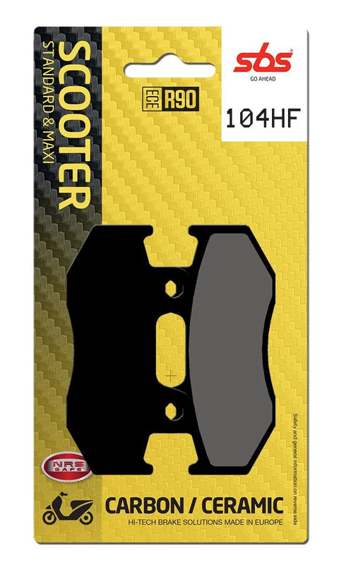 SBS Organic Front & Rear Brake Pads 104HF