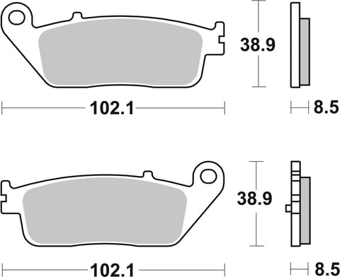 SBS Organic Rear Brake Pads 212HF