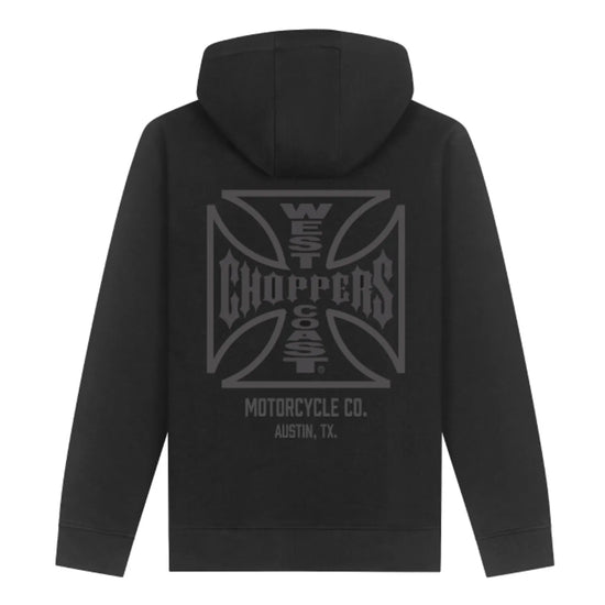 West Coast Choppers ATX Cross Zip Hoodie Black/Grey
