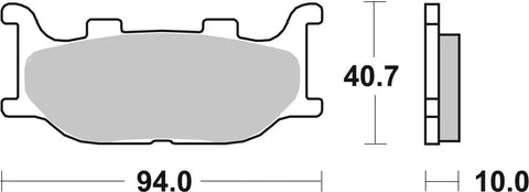 SBS Organic Front Brake Pads 128HF