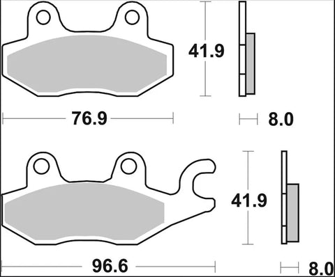 Brembo Sintered Metal Front & Rear Brake Pads 07YA22SD