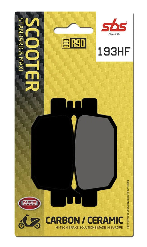 SBS Organic Rear Brake Pads 193HF