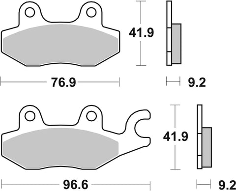 SBS Organic Front & Rear Brake Pads 119CT