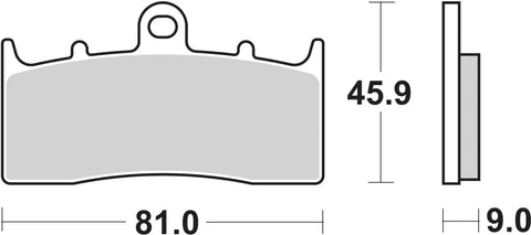 SBS Organic Front Brake Pads 778HF