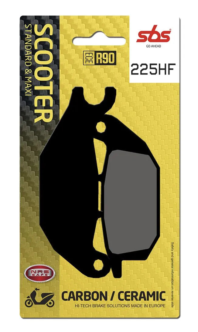 SBS Organic Rear Brake Pads Yamaha MW 125 ABS / MW 125, Malaguti Spectre GP 125 CBS 225HF
