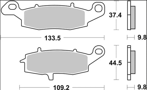 Brembo Sintered Metal Rear Brake Pads Suzuki M 109 R / C 109 R / M 109 R2 07SU16SP