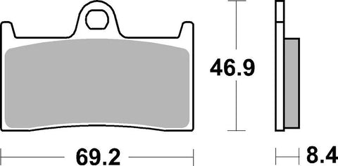 SBS Sintered Metal Front Brake Pads Yamaha YZF-R6 600 966DS-2