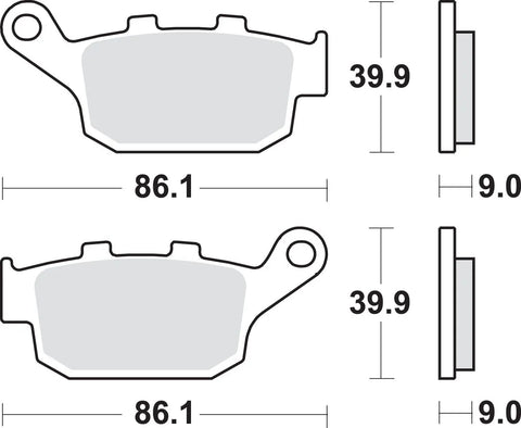 SBS Sintered Metal Rear Brake Pads 881LS