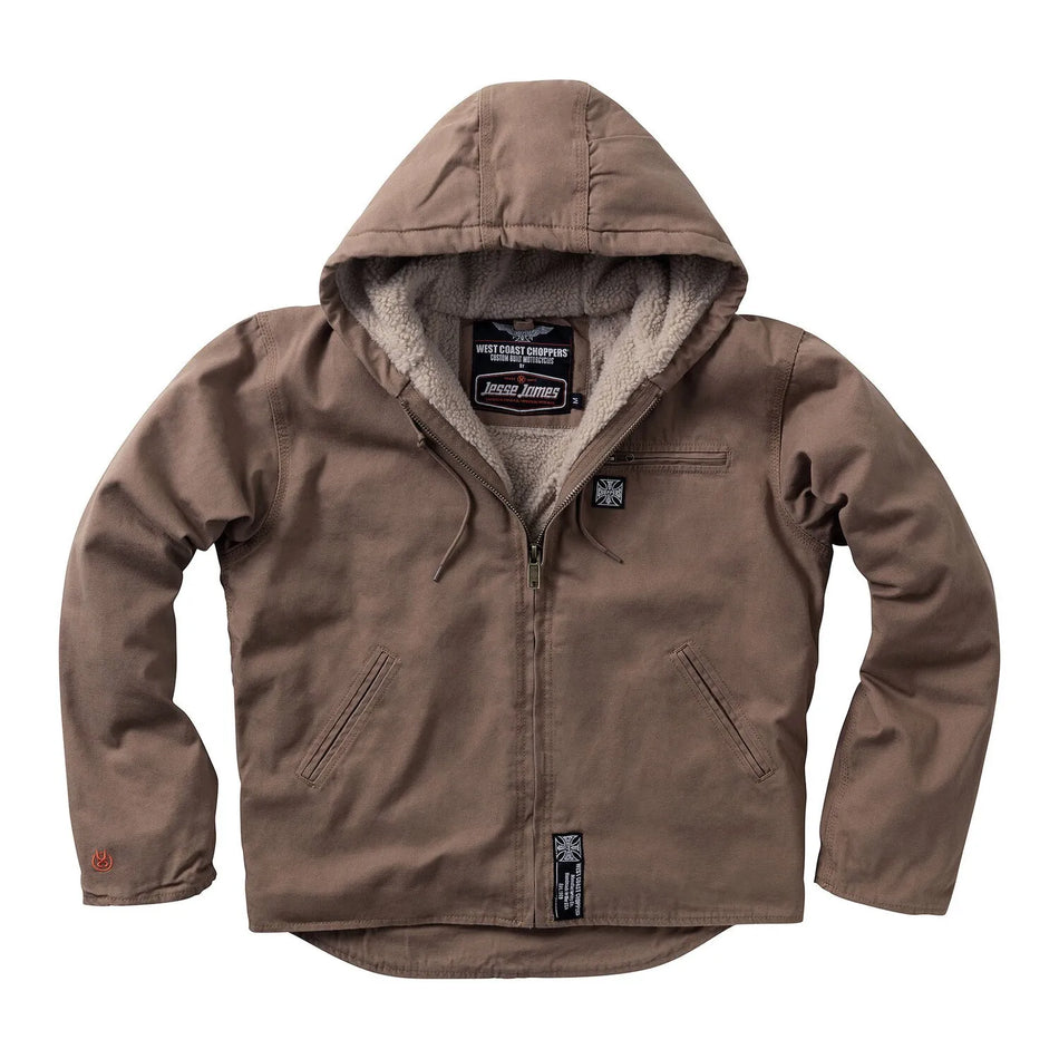 West Coast Choppers Sherpa Lined Work Jacket Frontier Brown
