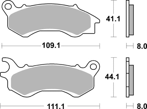 SBS Sintered Metal Front Brake Pads 205MS