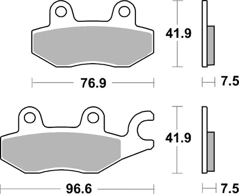 SBS Sintered Metal Front Brake Pads Kawasaki EX 400 ABS / EX 400 955DS-1