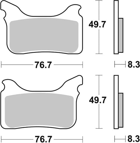 SBS Sintered Metal Front Brake Pads Aprilia Pegaso 650 Factory 842RST
