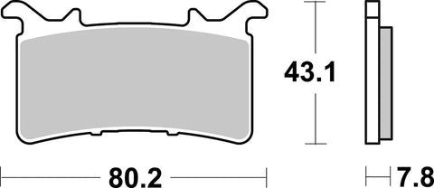 SBS Sintered Metal Front Brake Pads BMW S 1000 RR ABS / M 1000 R ABS, Honda CBR 1000 RR-R ABS 985DS-1