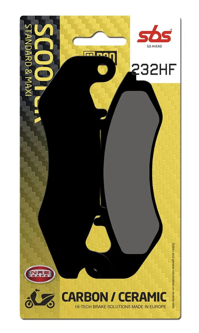 SBS Organic Front Brake Pads Keeway Cityblade 125 / Logik 125 232HF
