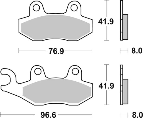 SBS Organic Front & Rear Brake Pads 197HF