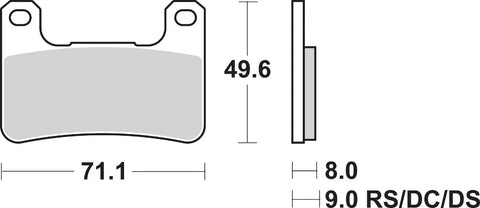 SBS Sintered Metal Front Brake Pads 806HS