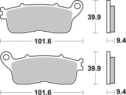 SBS Sintered Metal Rear Brake Pads Honda VFR 1200 X / VFR 1200 XD / VFR 1200 FD 892LS