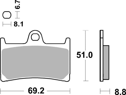 SBS Sintered Metal Front Brake Pads 198MS