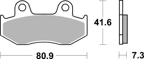 SBS Organic Front & Rear Brake Pads 104HF