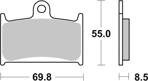 SBS Organic Front Brake Pads 624HF