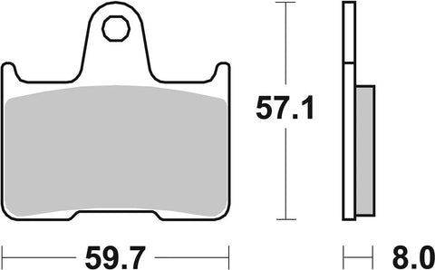 SBS Organic Rear Brake Pads 715HF