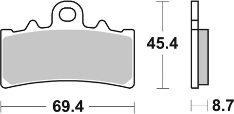 SBS Sintered Metal Brake Pads BMW C 400 X ABS / C 400 GT ABS / CE 04 ABS 231MS