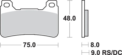 SBS Sintered Metal Front Brake Pads 809HS
