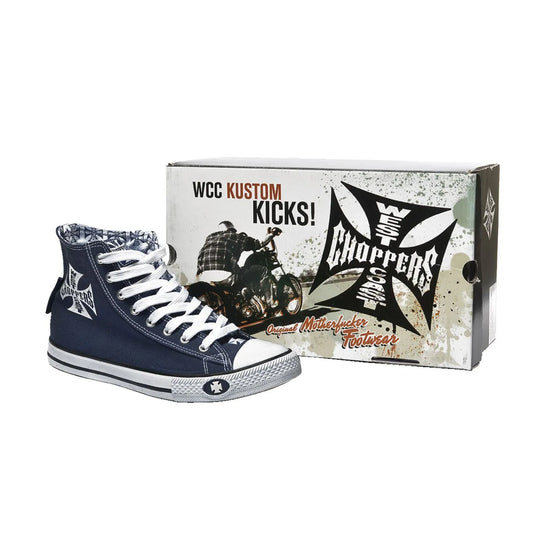 West Coast Choppers Warrior Hi-Top Shoes Navy