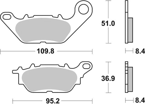 SBS Organic Front Brake Pads 858HF