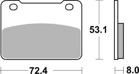 SBS Organic Front Brake Pads SYM SB 250 NI 893HF