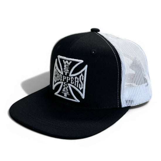 West Coast Choppers OG Cross Flatbill Cap Black/White