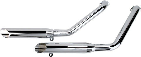 Cobra 2-into-2 Exhaust System Chrome with Slash Cut Tips (1370SC)