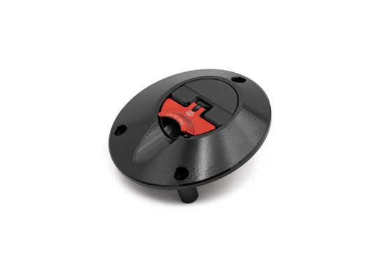 Gilles Tooling FCAP2 Motorcycle Quick-Release Fuel Cap Black/Red (FCAP2-B002-BR)