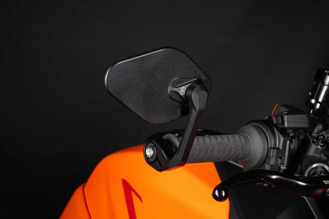 Gilles Tooling STRATOS Motorcycle Bar End Mirror M12 Matt Black