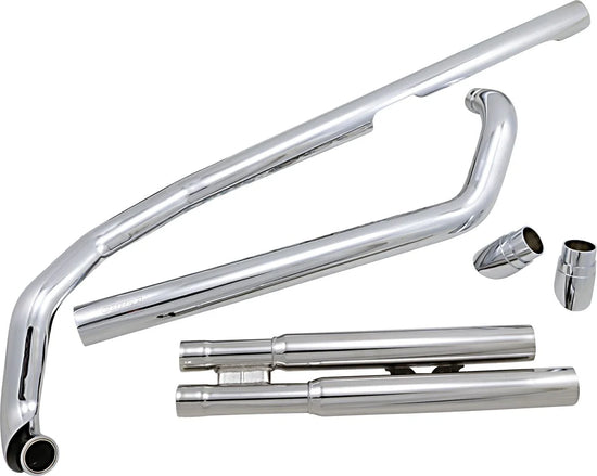 Cobra 2-into-2 Slash Down Hot Rod Speedster Exhaust System Chrome (2817)