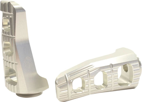 Gilles Tooling Touring Motorcycle Rider/Pillion Footpegs Silver (RGK-580-UF20-SET-S)