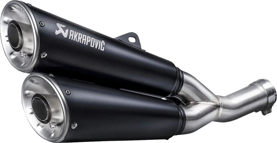 Akrapovic Slip-on Line Dual Muffler Black Stainless Steel