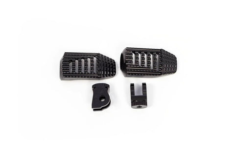 Gilles Tooling California Motorcycle Rider Footpegs Black (RGK-330-UF23-SET-B)