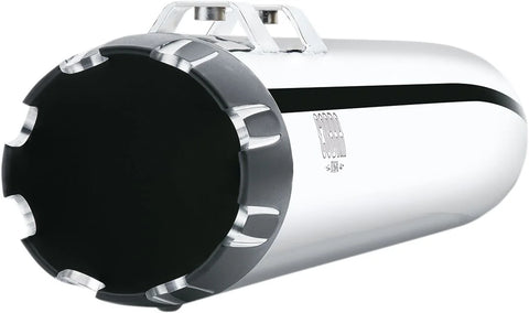 Cobra 4" Round Slip-on Contrast Cut Mufflers Chrome (6267)